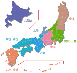 カナダ・日本　姉妹・友好都市リスト（地図）